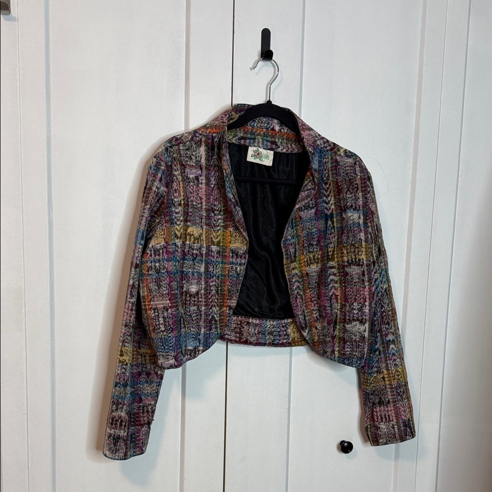 Vintage Amara Multicolor Women's Blazer Cardigan Bolero